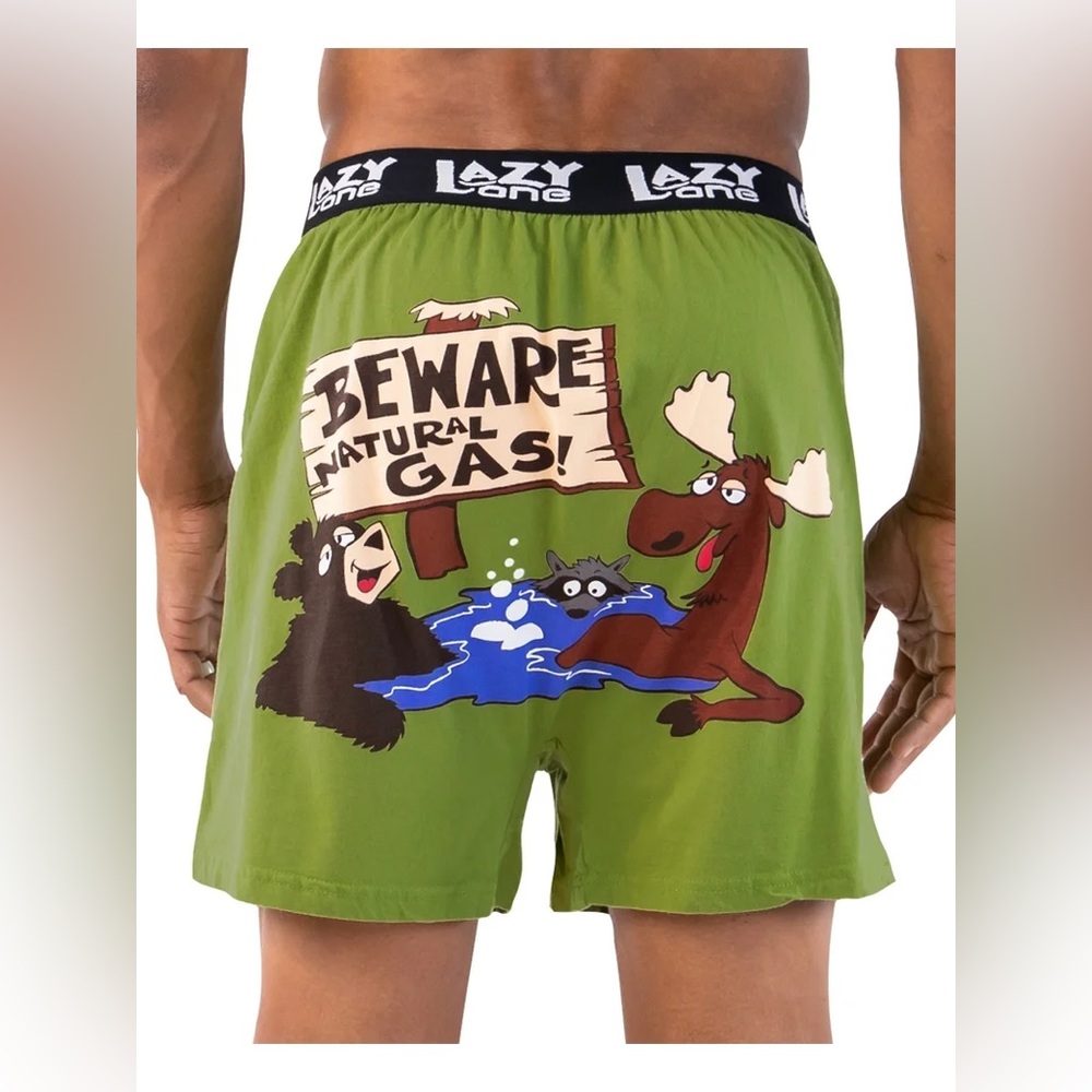 Lazy Ones boxers for Men - NWT - size XL - “Beware Natural Gas”